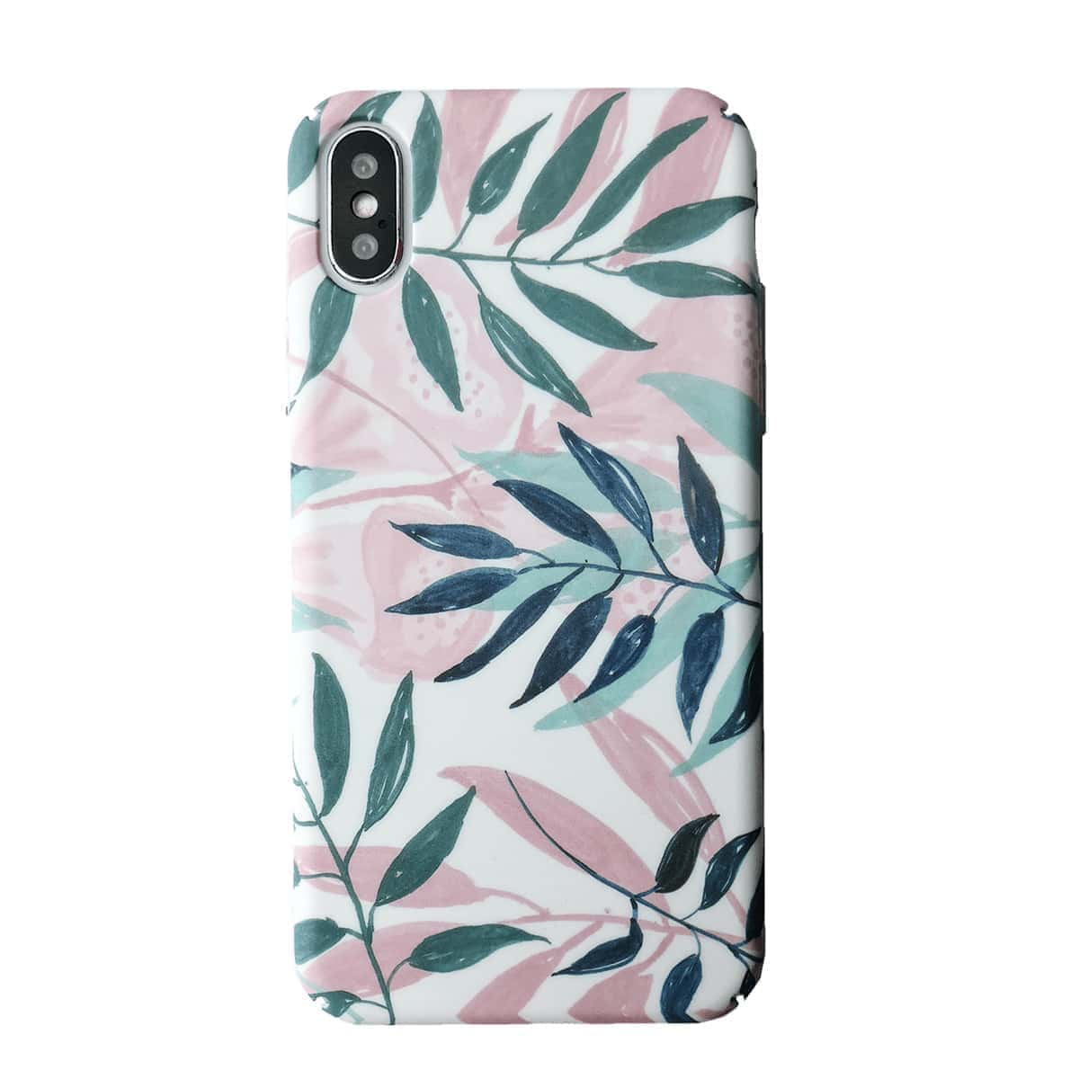 

Leaf Pattern Water Sticker iPhone Case, Multicolor