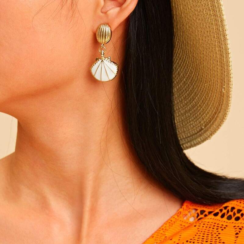 

Shell Decor Drop Earrings 1pair, Multicolor