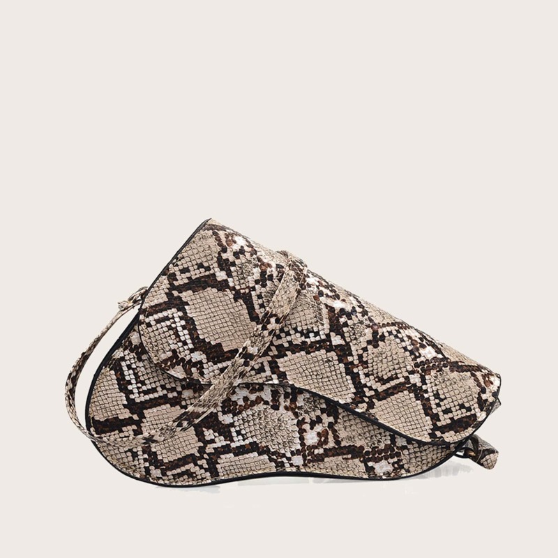 

Snakeskin Print Crossbody Bag, Multicolor