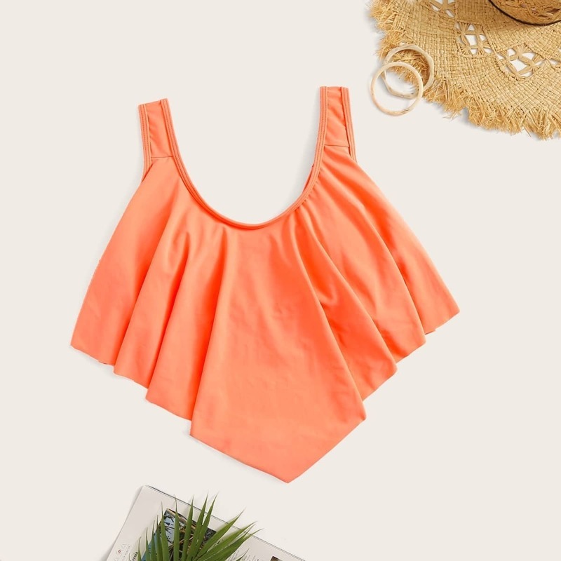 

Hanky Hem Swimming Top, Orange pastel