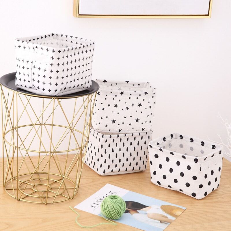 

Random Pattern Desktop Storage Basket 1pc, Multicolor