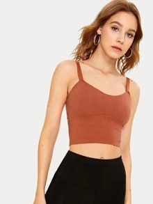 Ladder Cut-out Back Bralette - Rust Brown - View 3