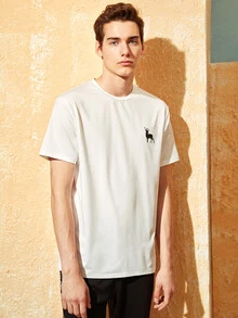 Manfinity Men Deer Print Top - White - View 5