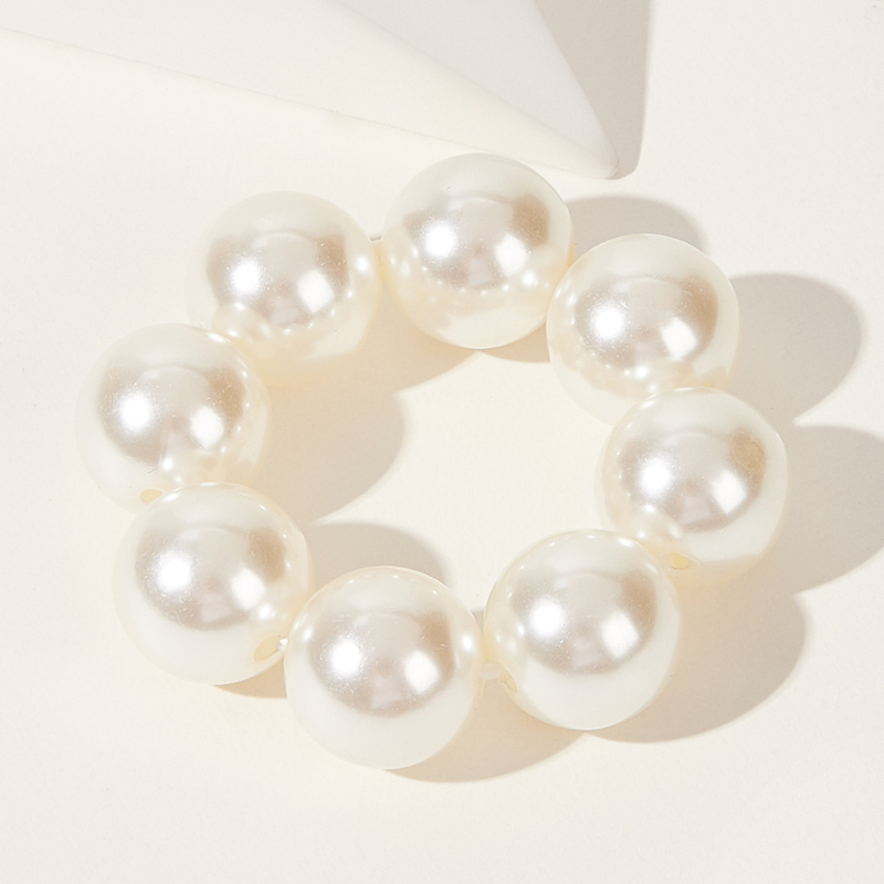 

Faux Pearl Design Hair Tie, White