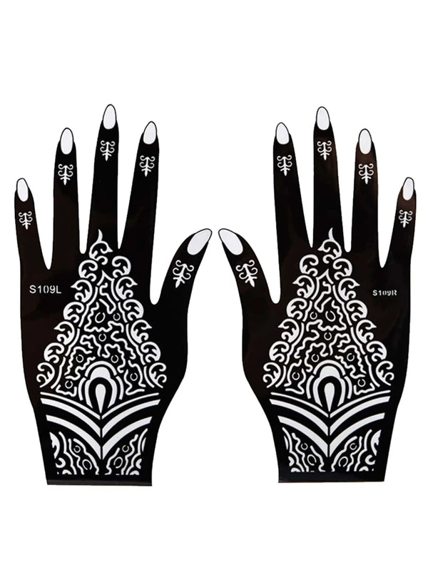 mehndi henna tattoo stencil 2pcs shein eur