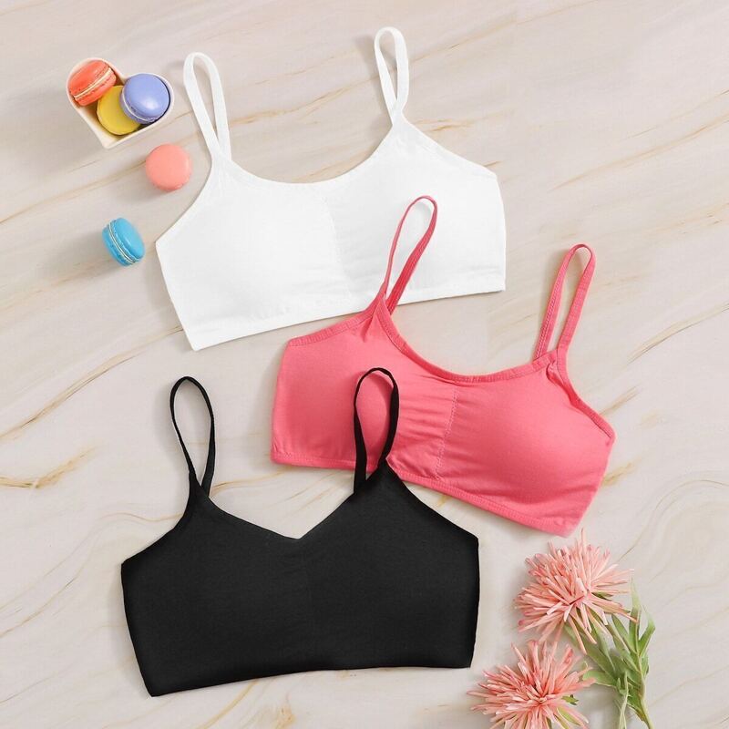 

Spaghetti Strap Bra Set 3pack, Multicolor