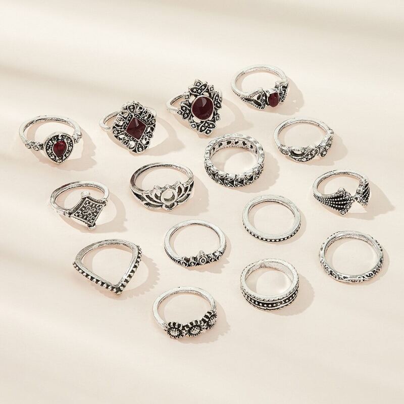 

Lotus Decor Ring 15pcs, Silver