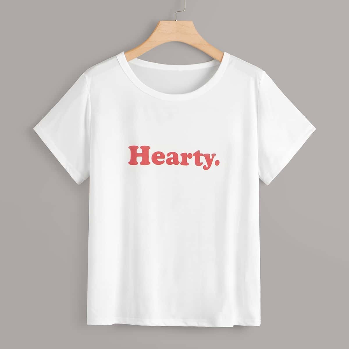 

Plus Letter Print Tee, White