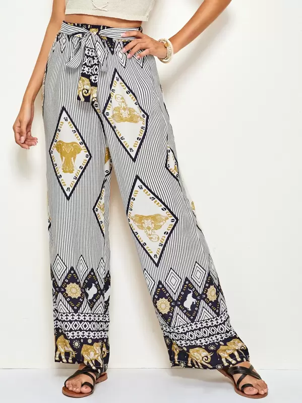 shein striped trousers