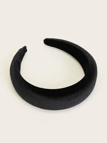 Solid Padded Headband - Black - View 2
