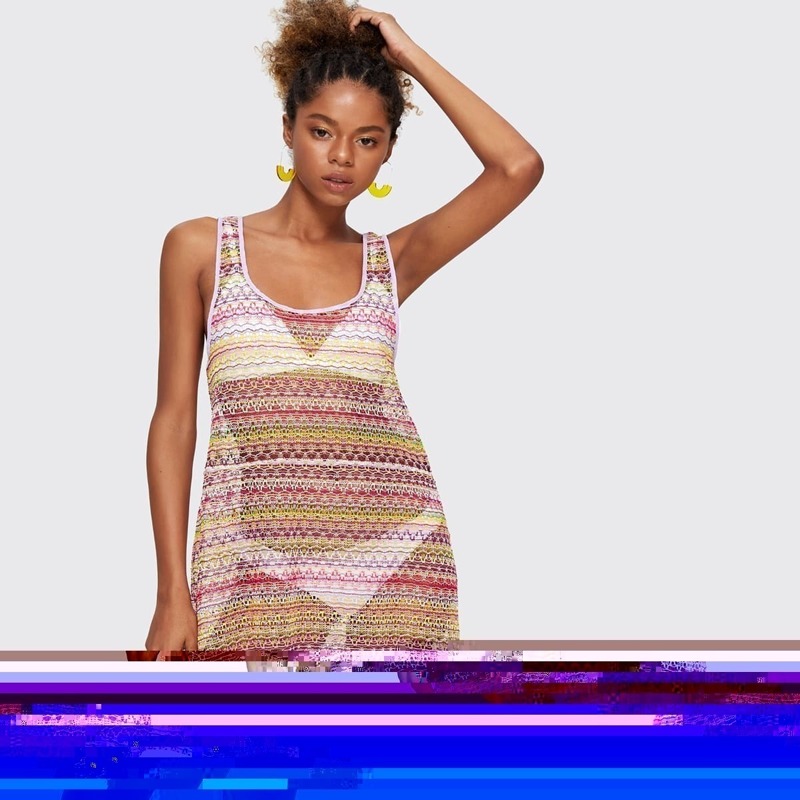 

Colorful Crochet Tank Dress, Multicolor
