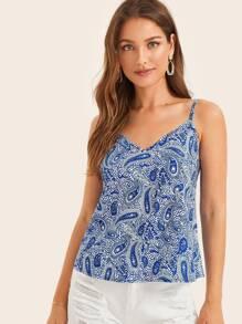Paisley Print Cami Top