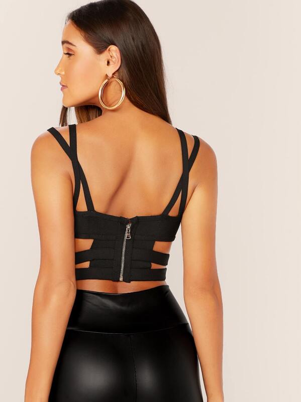 leather buckle bralette