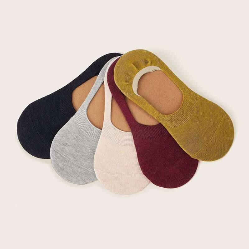 

Plain Invisible Socks 5pairs, Multicolor