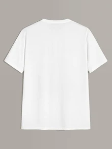 Manfinity RebelGame Men Slogan Graphic Round Neck Top - White - View 2