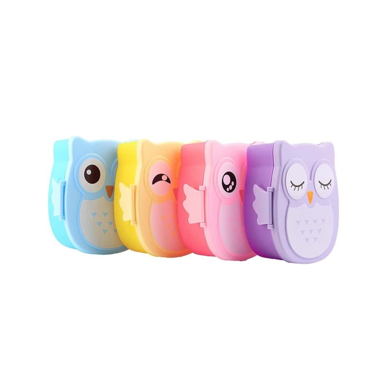 

Random Color Owl Lunch Box 1pc