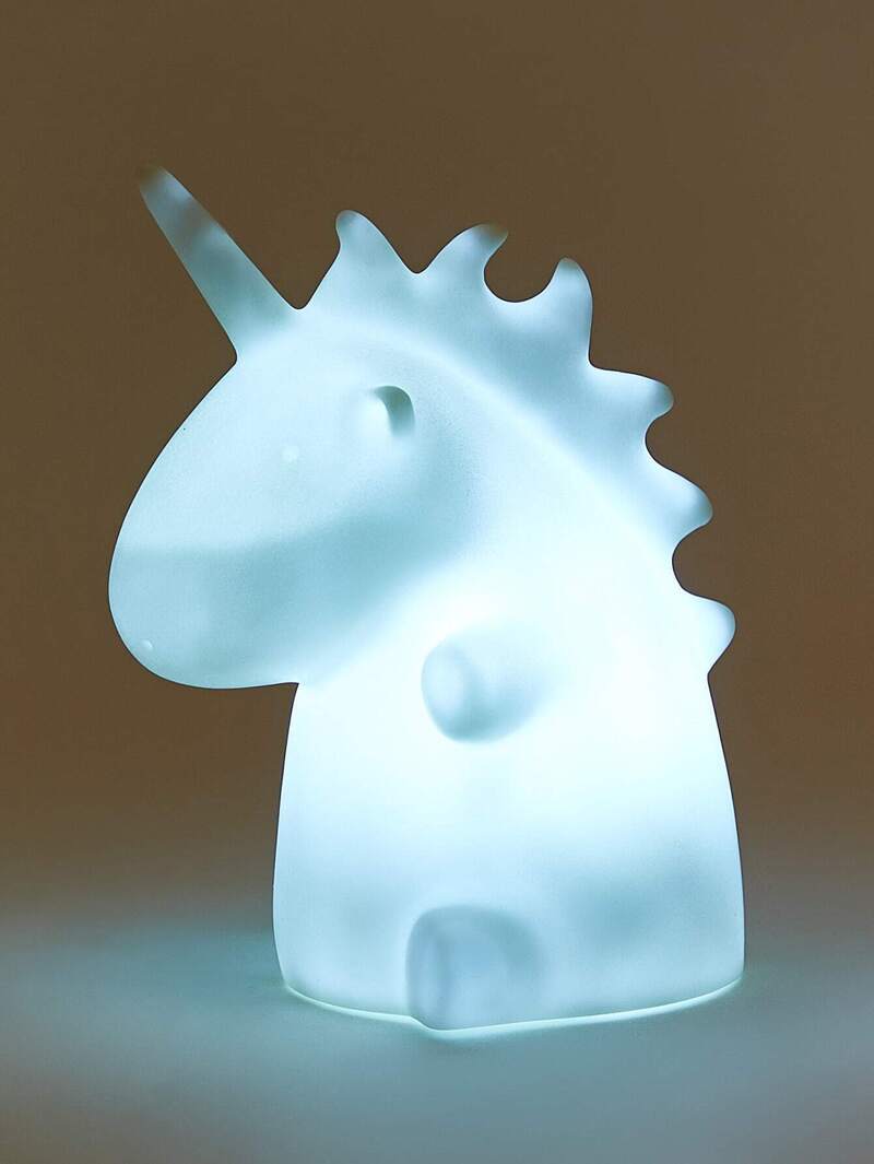 funciona con pilas l/ámpara de mesa Luz nocturna de unicornio de silicona dise/ño de dibujos animados