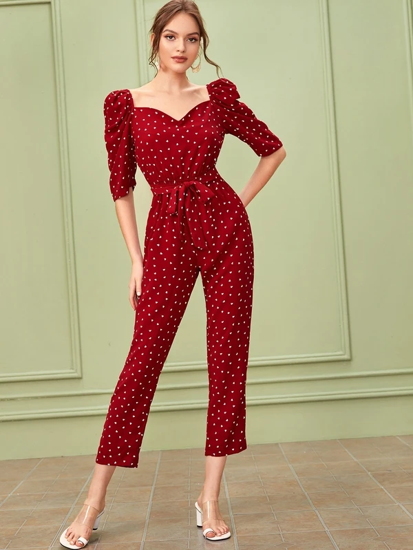 shein red jumpsuit