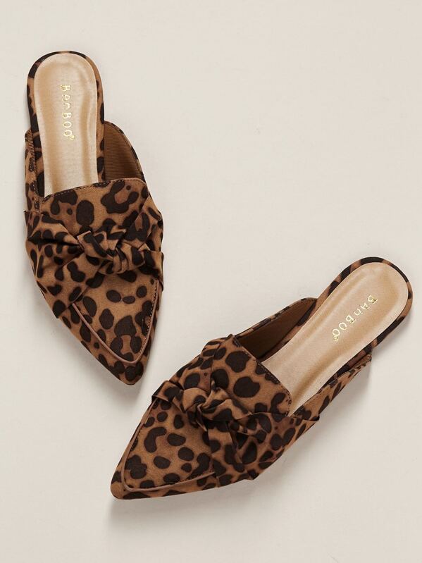 leopard mule flats