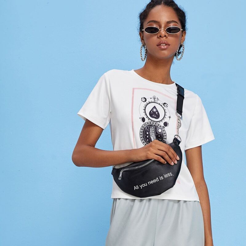 

Letter And Abstract Print Tee, White