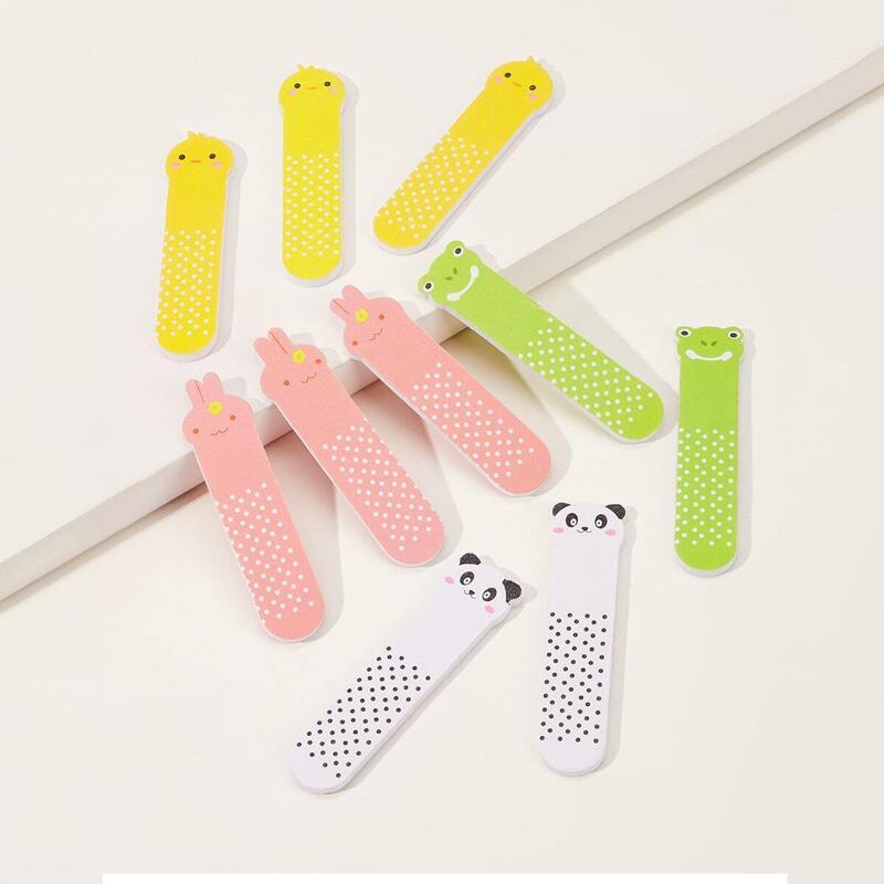 

Cartoon Pattern Nail File 10pcs, Multicolor