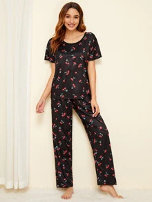 Đồ mặc nhà Rau quả màu đen Casual - màu đen - Xem 3