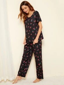 Đồ mặc nhà Rau quả màu đen Casual - màu đen - Xem 5