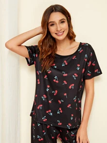 Đồ mặc nhà Rau quả màu đen Casual - màu đen - Xem 4
