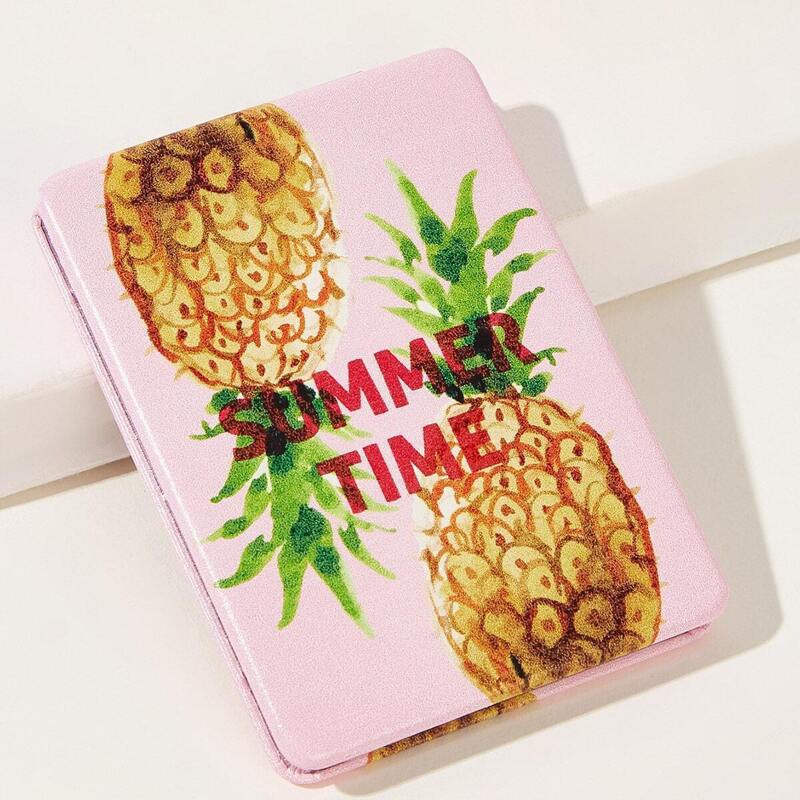 

Pineapple Pattern Folding Mirror, Multicolor