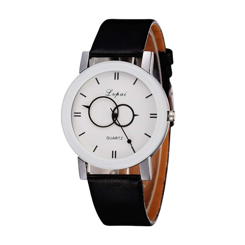 

Round PU Strap Pointer Quartz Watch