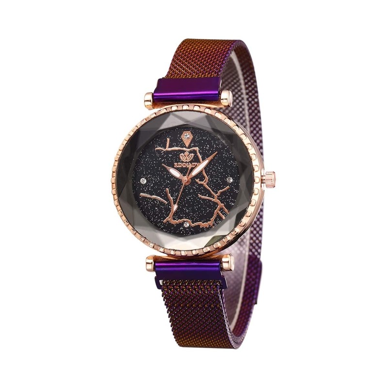 

Rhinestone Detail Dial Round Quartz Watch