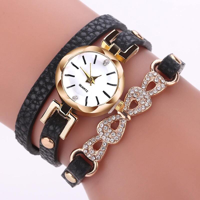 

Rhinestone Strap Round Quartz Watch
