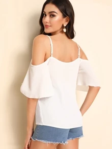 SHEIN LUNE 素色挖肩上衣