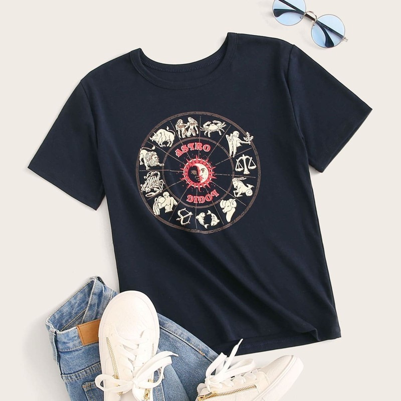 

Constellation Print Tee, Navy