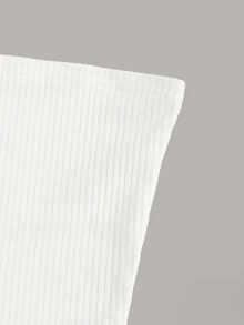 Top tubo con botón delantero con shorts con cinturón - Multicolor - Ver 4