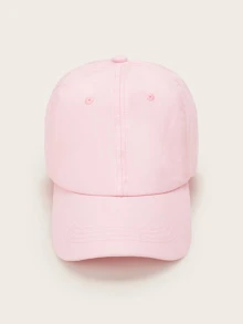 Women's Pink Baseball Cap With Gesture Pattern - Baby Pink - View 3