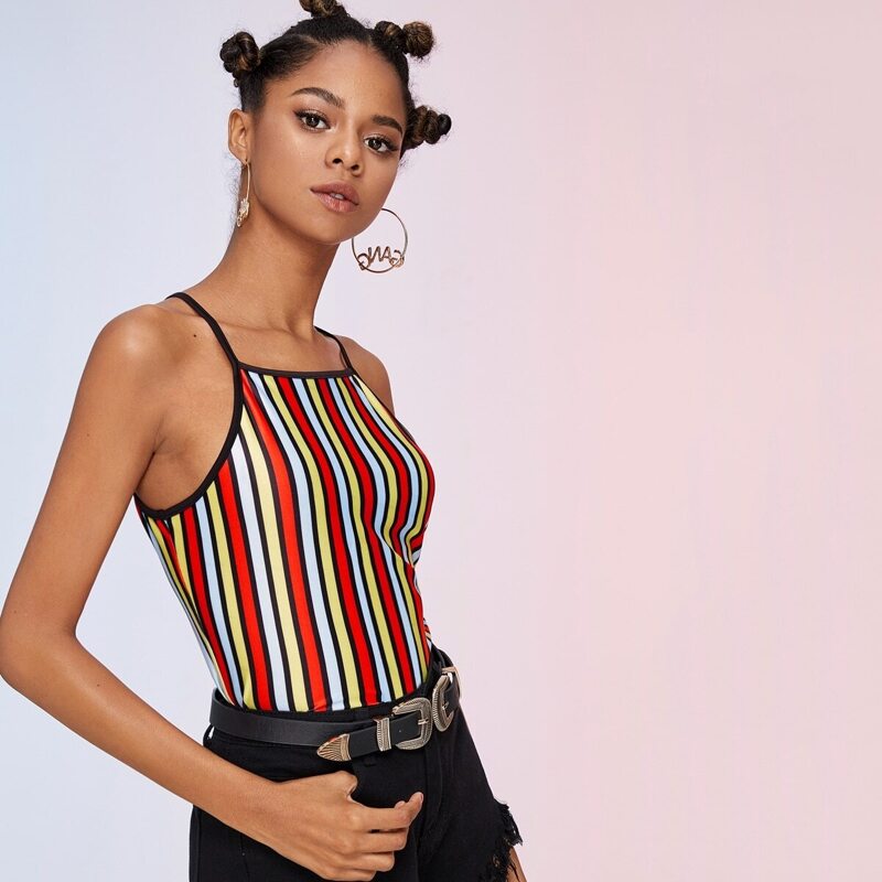 

Muti-stripe Cami Top, Multicolor