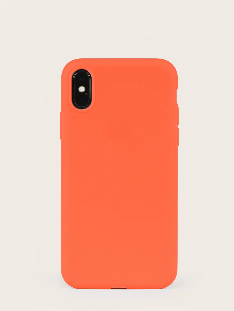 Simple Case Compatible With iPhone - Coral Orange - View 1