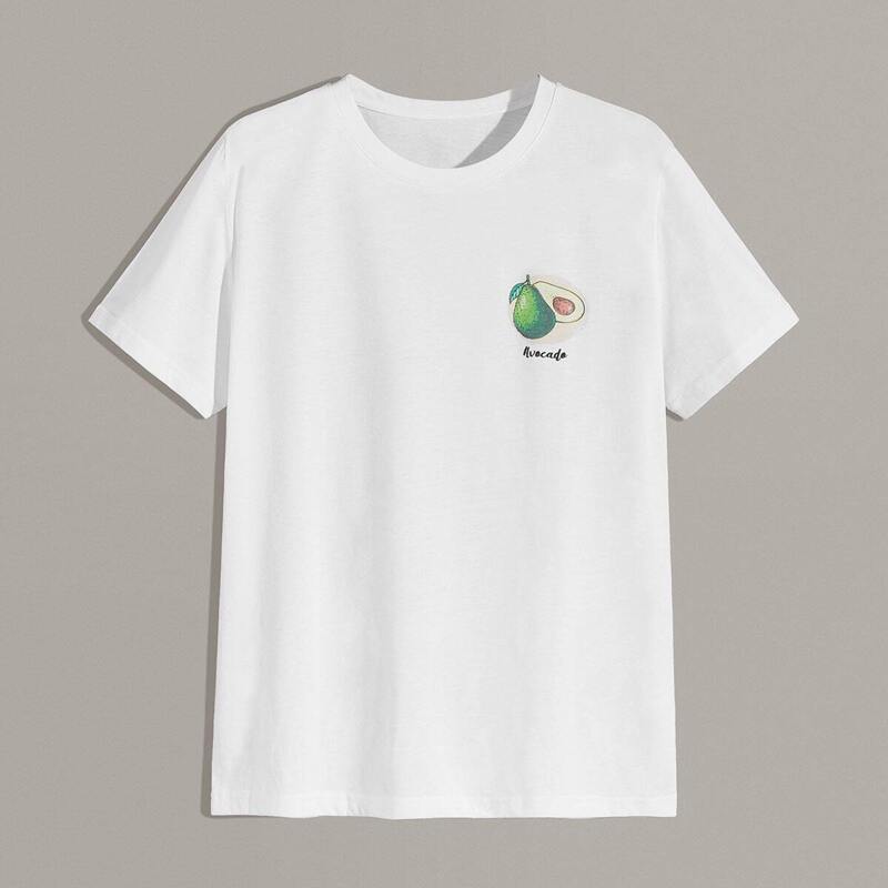 

Guys Fruit And Letter Print Tee, White