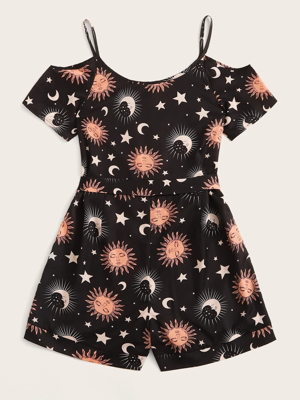 sun and moon playsuit