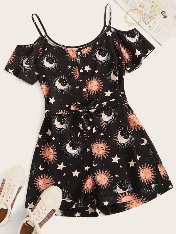 sun and moon playsuit