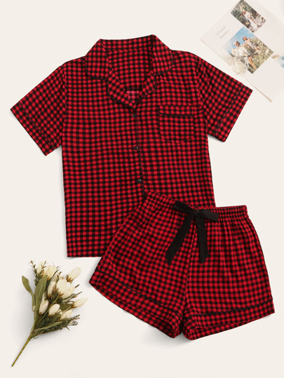 Ensemble de pyjama à carreaux