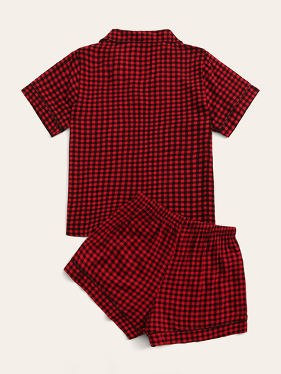 Ensemble de pyjama à carreaux