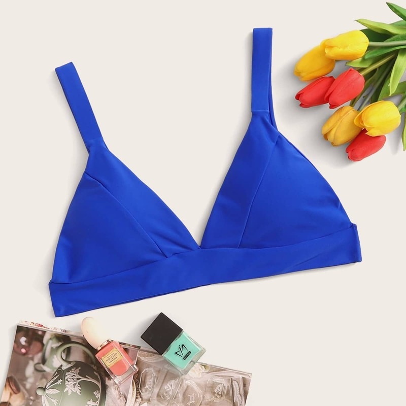 

Triangle Swimming Top, Blue bright