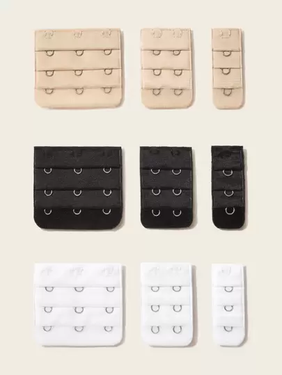 Women's Multicolor Plain Fabric Bra Extender Casual Comfy Non-Stretch Accessories For Everyday Wear