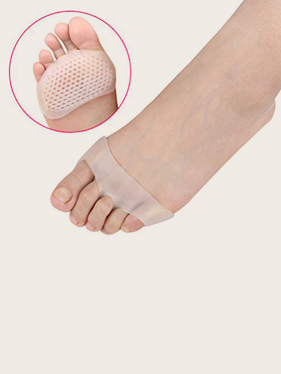 Foot care Metatarsal Foot Pads, 1pair Soft Gel Reusable Breathable Sleeve Pads, Anti-wear Foot Cushions, Forefoot Cushioning Shoe Supports For Women and Men