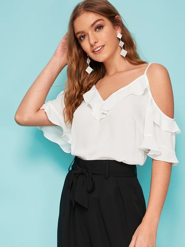 shein cold shoulder tops