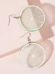 檸檬造型耳墜1對 - 綠色 - 查看 1