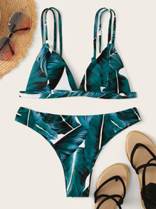 Tropical Triangle Top With Cheeky Bikini Set
