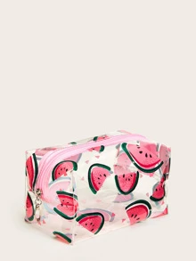 1pc Watermelon Transparent Waterproof Makeup Bag For Women Girls - Multicolor - View 2